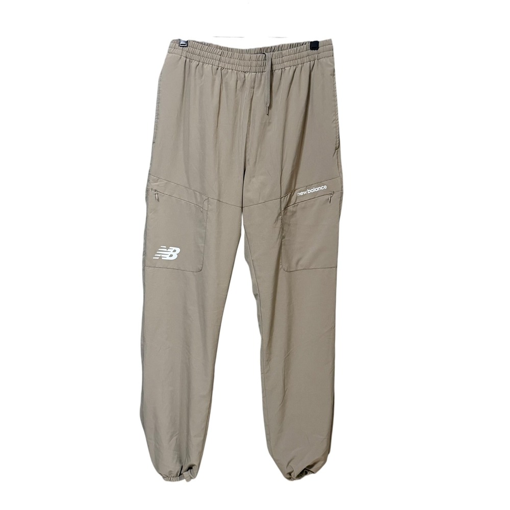 New Balance Mens Large Tan Athletics Terrain Ripstop Cargo Jogger Pants Khaki